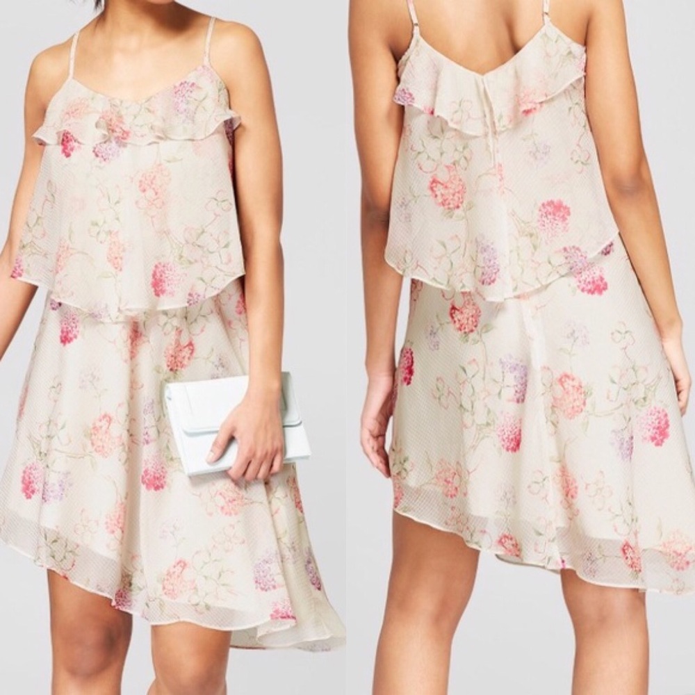 NWT Flowing Cream With Pink Floral Sundress